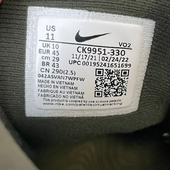 Nike Men's React SFB Carbon Men's Elite Outdoor Shoes Men's Size 11 EU45 NWT - Picture 7 of 12